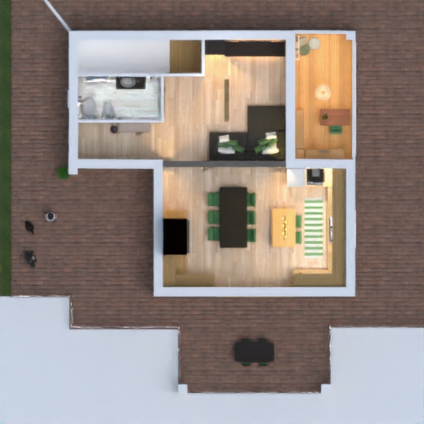 floor plans appartement maison terrasse meubles décoration 3d