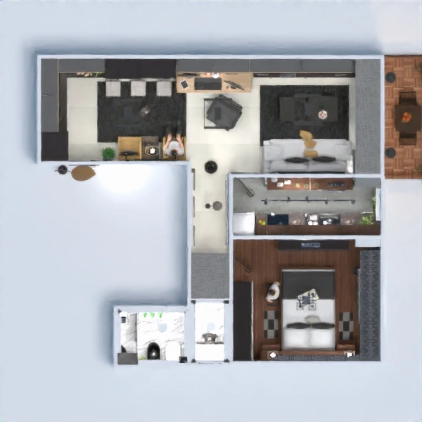 floor plans 公寓 家具 装饰 照明 家电 3d