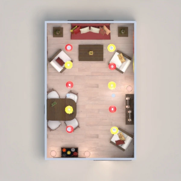 floor plans гостиная 3d