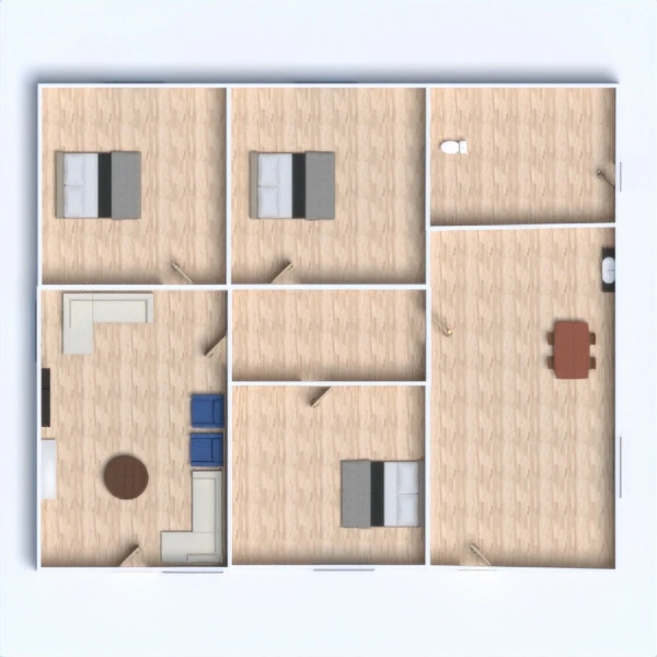 floor plans apartamento casa terraza muebles 3d