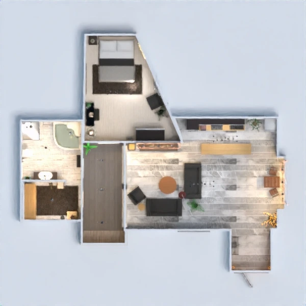 floor plans apartamento casa cuarto de baño dormitorio salón 3d