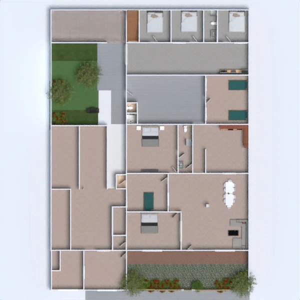 floor plans mieszkanie dom kuchnia remont krajobraz 3d