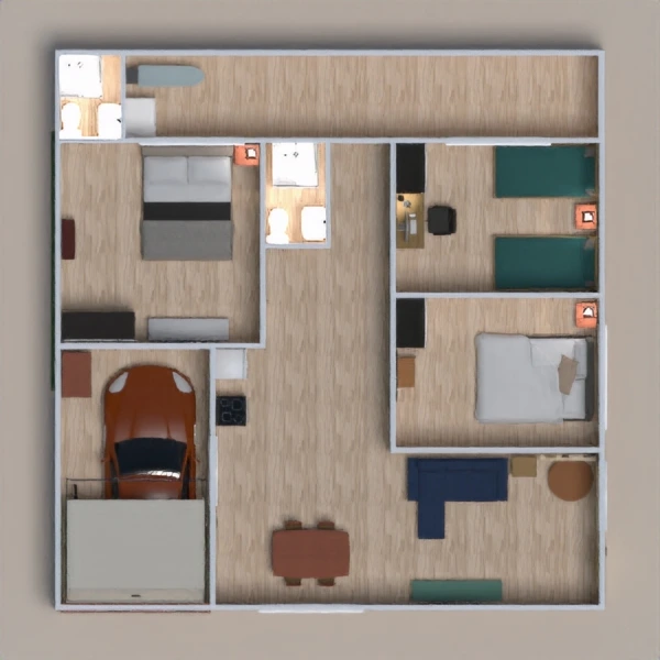 floor plans área externa 3d