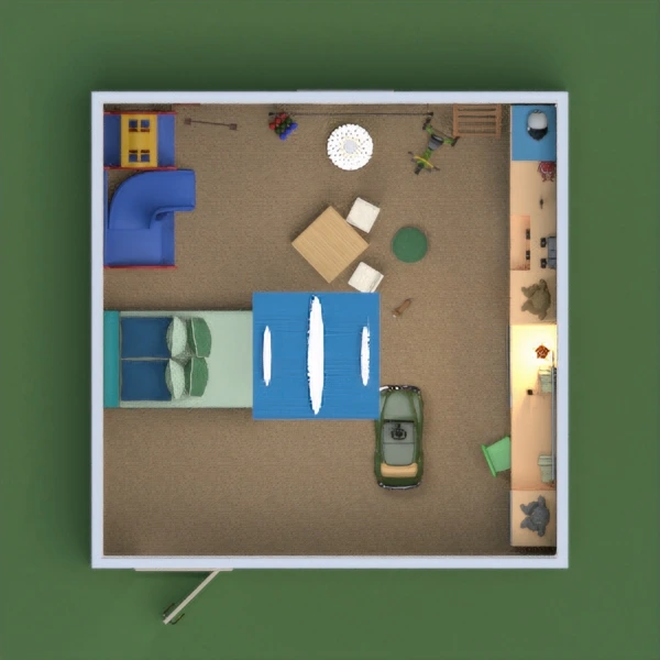 floor plans vaikų kambarys 3d
