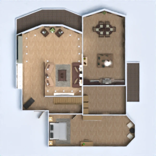 floor plans apartamento mobílias decoração quarto 3d