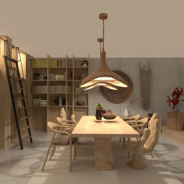 floor plans baldai dekoras svetainė valgomasis 3d