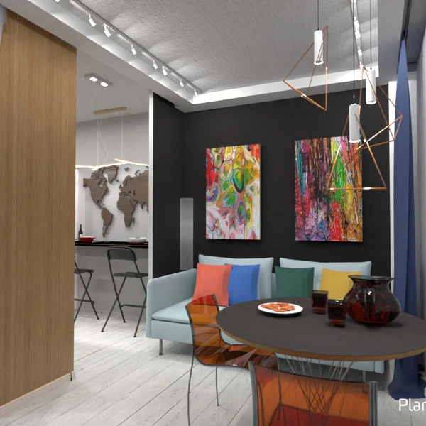 floor plans mieszkanie meble sypialnia pokój dzienny kuchnia 3d