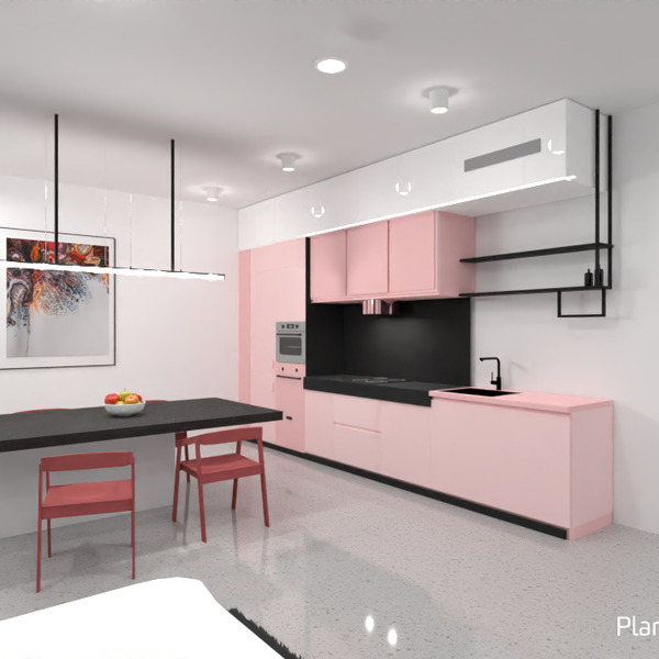 floor plans 公寓 客厅 厨房 照明 单间公寓 3d