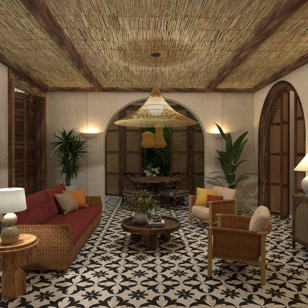 floor plans house furniture living room lighting 3d