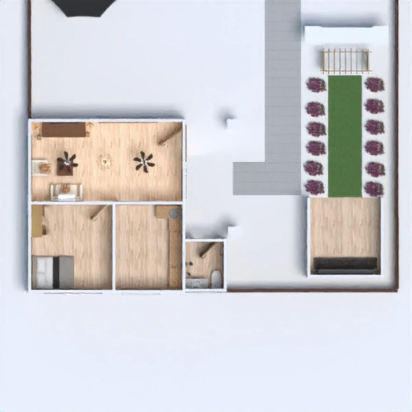 floor plans descansillo garaje trastero comedor terraza 3d