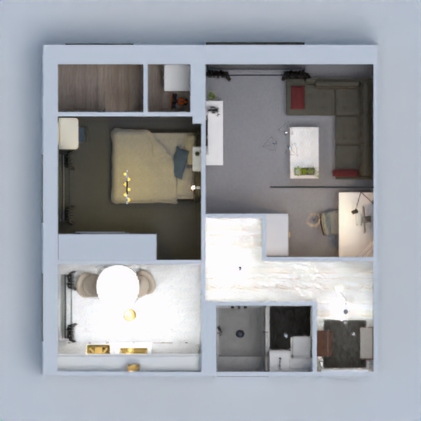 floor plans wohnzimmer garage terrasse lagerraum, abstellraum eingang 3d