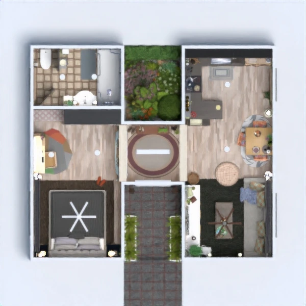 floor plans banheiro cozinha utensílios domésticos iluminação varanda inferior 3d