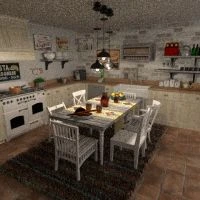 floor plans мебель гостиная кухня столовая 3d