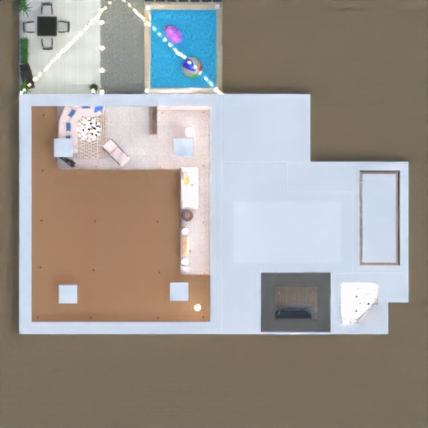 floor plans svetainė sandėliukas terasa kraštovaizdis garažas 3d