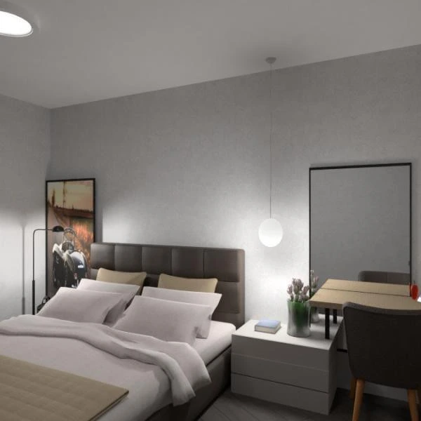 floor plans mieszkanie meble sypialnia pokój dzienny kuchnia 3d