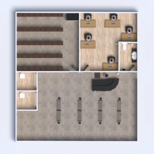 floor plans 办公室 3d