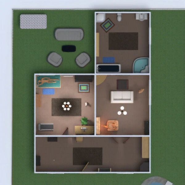 floor plans house terrace furniture decor bathroom bedroom living room lighting household entryway 3d