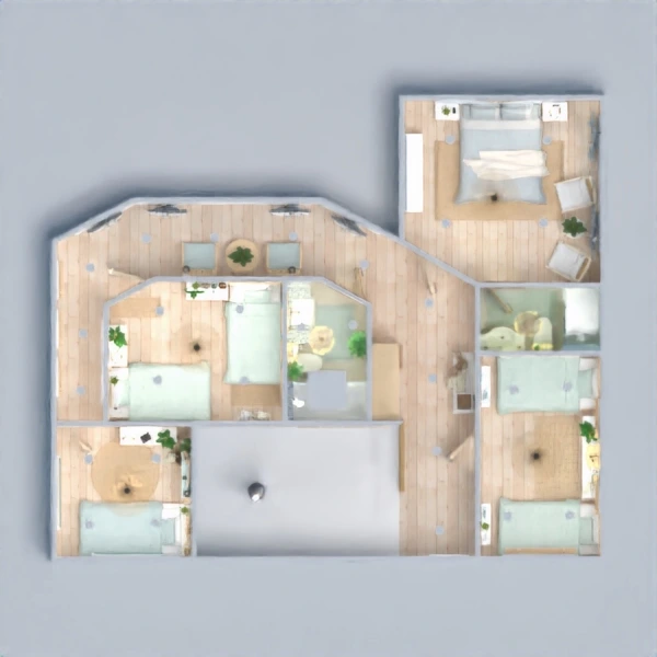 floor plans vaikų kambarys garažas sandėliukas prieškambaris terasa 3d