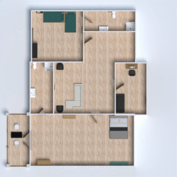 floor plans terrace bedroom landscape entryway storage 3d