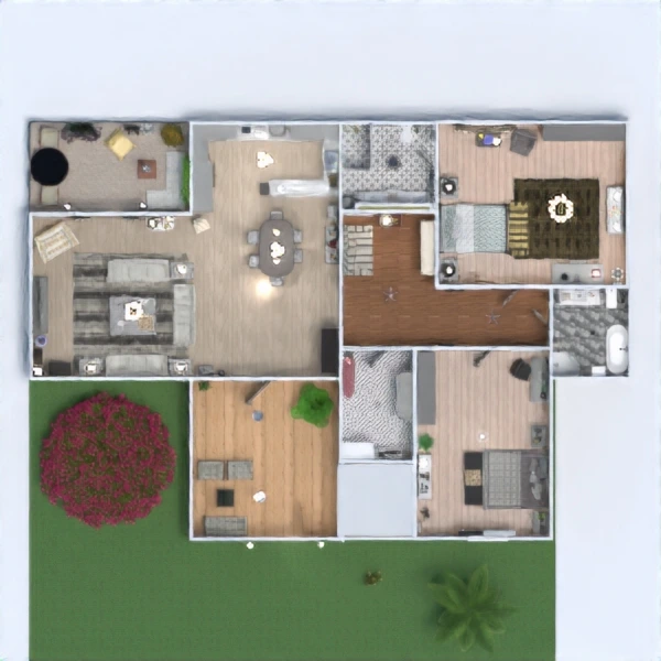 floor plans eclairage garage terrasse salon 3d