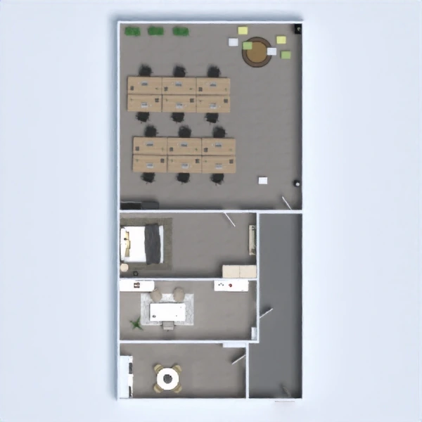 floor plans biuro mieszkanie typu studio 3d