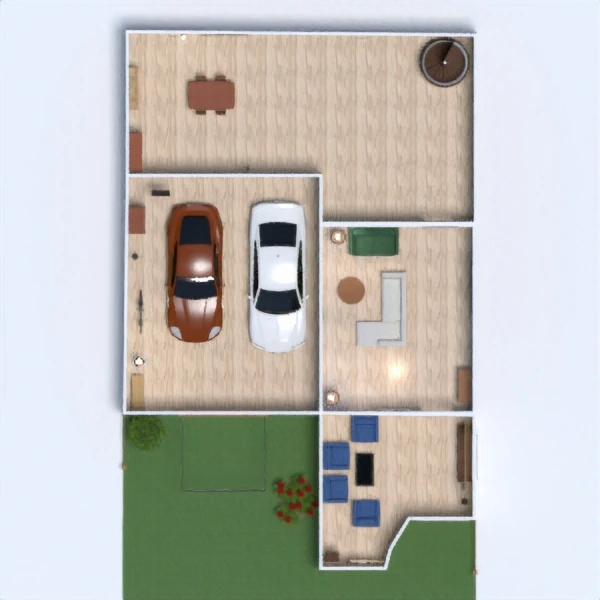 floor plans house decor garage 3d