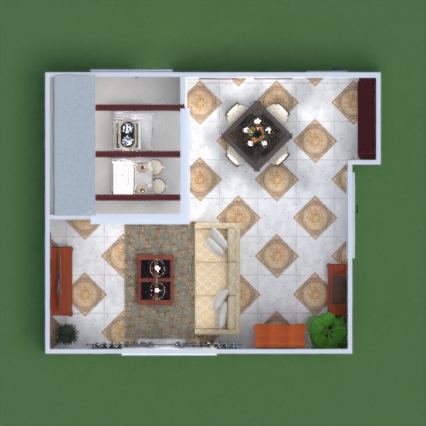floor plans baldai svetainė virtuvė valgomasis аrchitektūra 3d