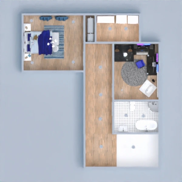 floor plans namas vonia miegamasis svetainė valgomasis 3d