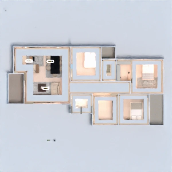 floor plans apartamento decoración dormitorio salón cocina 3d