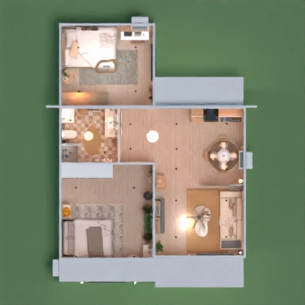 floor plans kitchen terrace entryway storage garage 3d