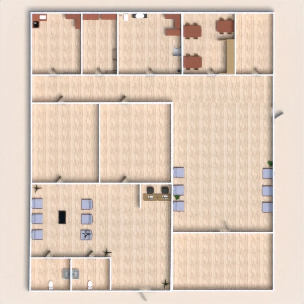 floor plans mieszkanie typu studio 3d