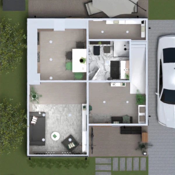 floor plans dom kuchnia na zewnątrz jadalnia architektura 3d
