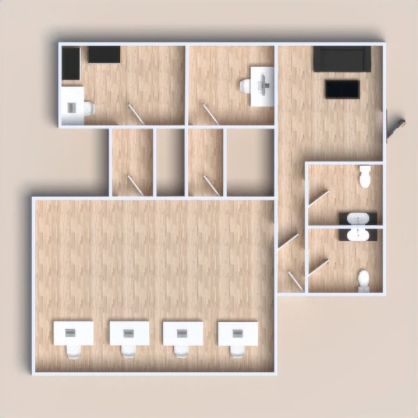 floor plans 办公室 3d