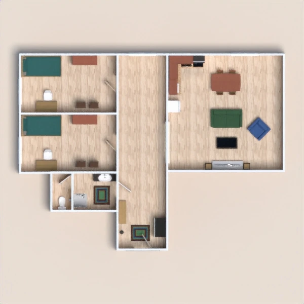 floor plans ванная спальня гостиная 3d