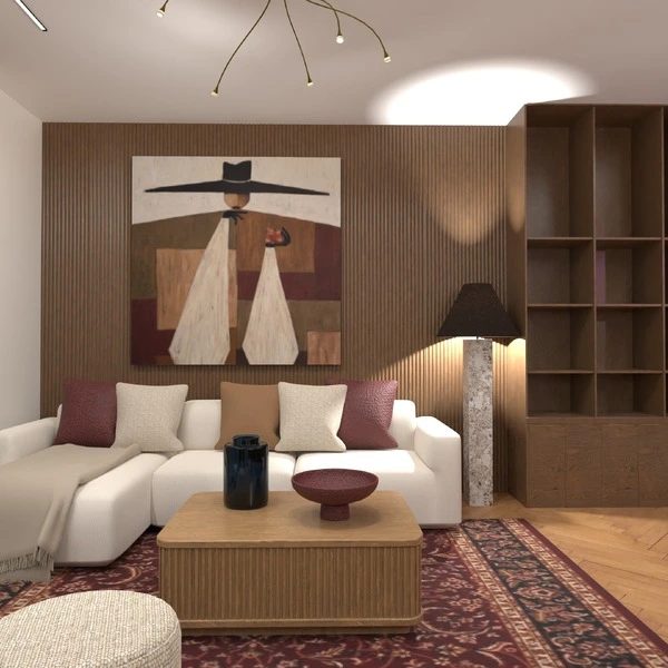 floor plans butas svetainė virtuvė valgomasis baldai 3d