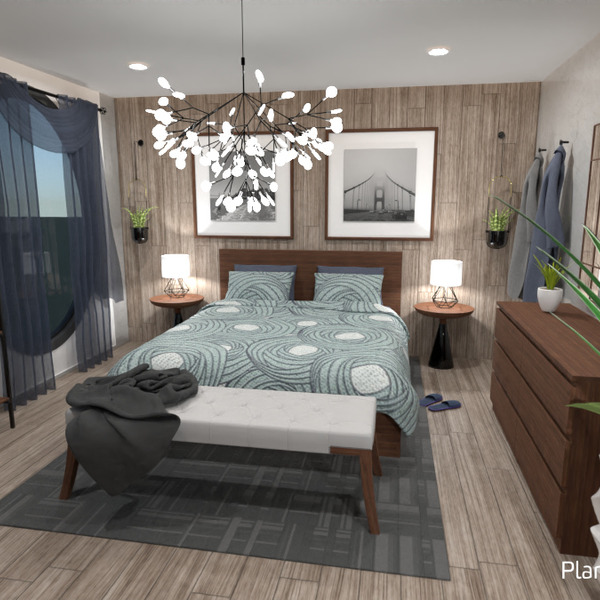 floor plans baldai dekoras miegamasis sandėliukas 3d