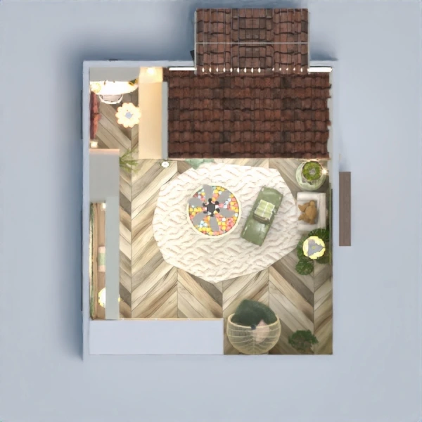 floor plans casa terraza salón descansillo garaje 3d