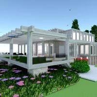 floor plans casa varanda inferior paisagismo arquitetura 3d
