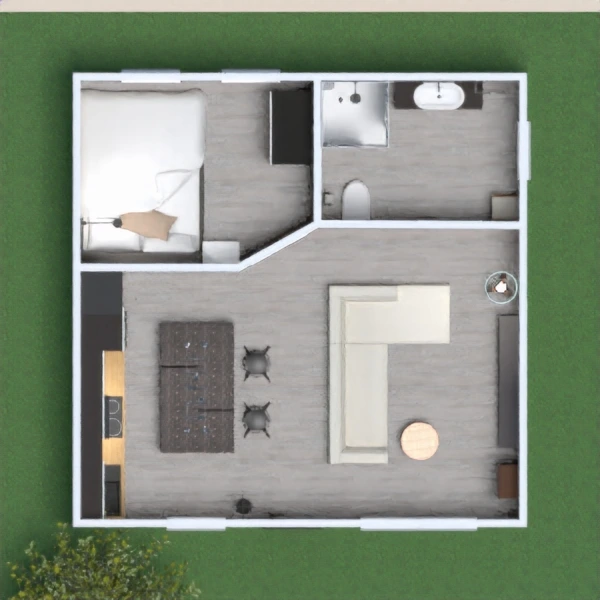 floor plans appartamento bagno cucina 3d