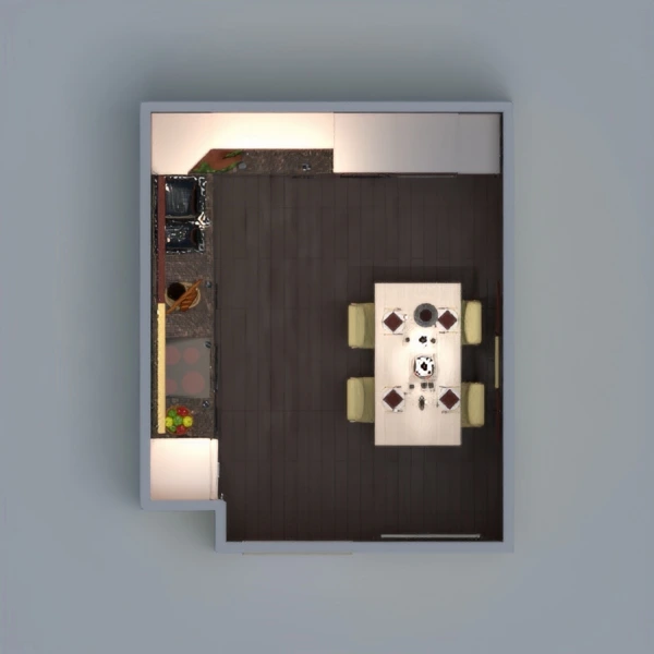 floor plans 家具 装饰 厨房 照明 家电 储物室 3d