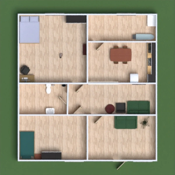 floor plans habitación infantil arquitectura 3d