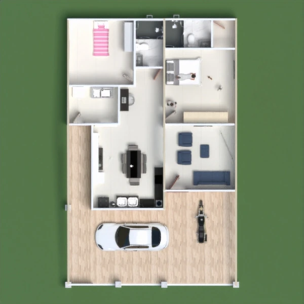 floor plans appartement meubles 3d