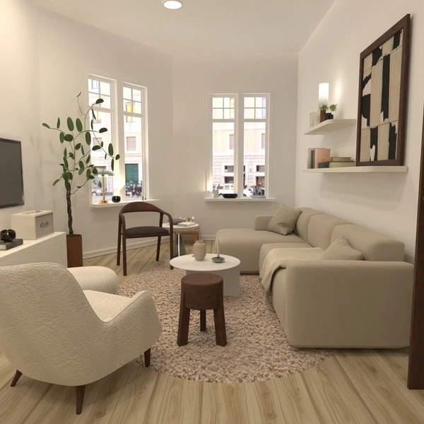 floor plans apartamento salón iluminación 3d