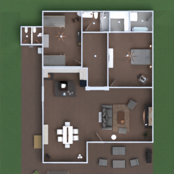 floor plans kuchnia sypialnia wystrój wnętrz mieszkanie garaż 3d