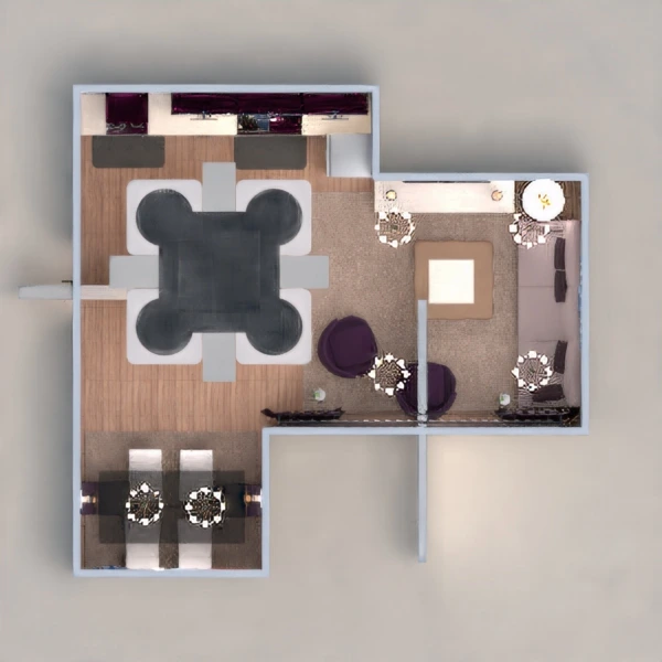 floor plans wohnzimmer küche 3d