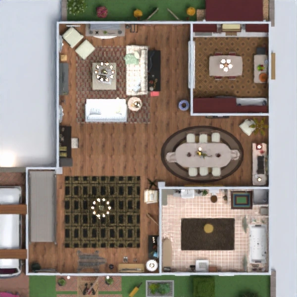 floor plans entryway garage apartment 3d