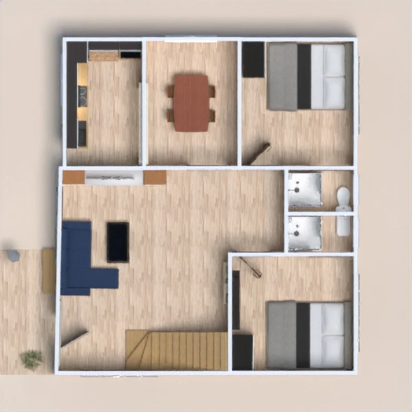 floor plans apartment house terrace furniture 3d