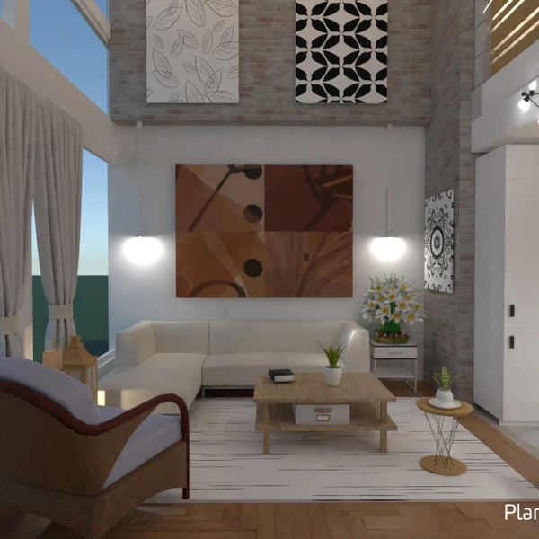 floor plans baldai dekoras miegamasis svetainė 3d