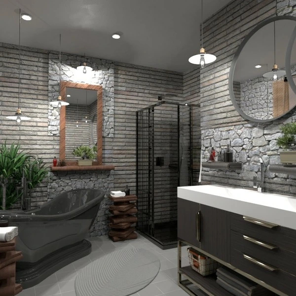 floor plans 装饰 浴室 照明 3d
