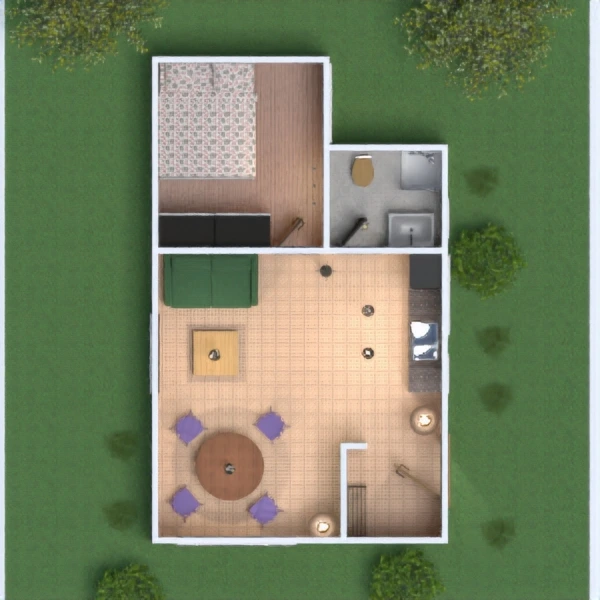 floor plans house terrace furniture decor 3d